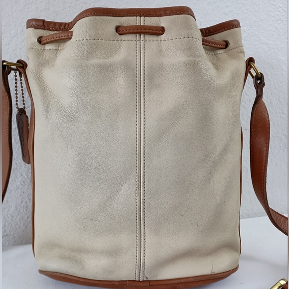 Vntg Coach Bone Drawstring Spectator Bag 0520 122 - Picture 3 of 11